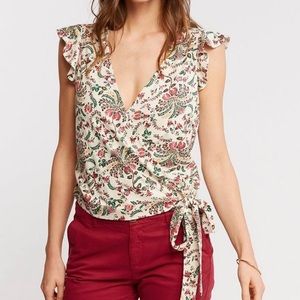 Fat Face United Kingdom Anzia Alhambra Wrap Top Floral 12